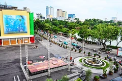 Quảng trường Đông Kinh Nghĩa Thục sau khi mở rộng. Ảnh: THÀNH ĐẠT 