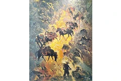 “Dốc Phiềng Sa”, tác phẩm của họa sĩ Đỗ Đức.