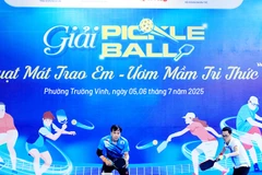 Giải Pickleball “Quạt mát trao em - Ươm mầm tri thức” tổ chức tại Nghệ An. Ảnh: BTC 
