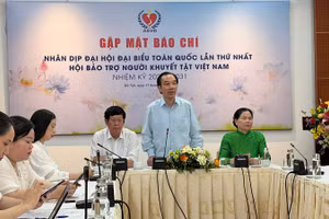 Trưởng ban Tổ chức Đại hội Ngô Sách Thực chia sẻ thông tin về việc tổ chức Đại hội đại biểu toàn quốc Hội Bảo trợ người khuyết tật Việt Nam lần thứ nhất.