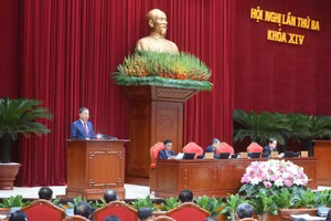 Tổng Bí thư, Chủ tịch nước Tô Lâm phát biểu khai mạc Hội nghị Trung ương 3. (Ảnh Đăng Khoa)