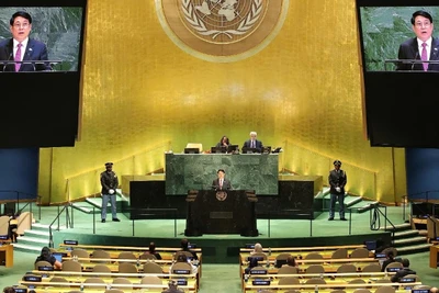 Chủ tịch nước Lương Cường phát biểu tại Phiên thảo luận. (Ảnh: TTXVN)