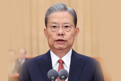 Ủy viên trưởng Ủy ban Thường vụ Nhân đại toàn quốc Trung Quốc Triệu Lạc Tế. (Ảnh: THX/TTXVN)