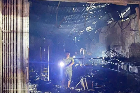 Hiện trường vụ cháy.