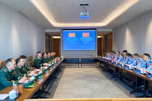 Toàn cảnh buổi hội đàm nghiệp vụ quản lý biên giới.