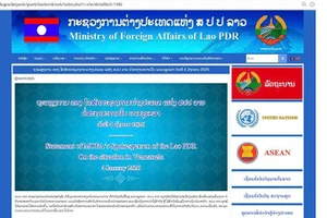 Trang web của Bộ Ngoại giao Lào đăng thông tin.