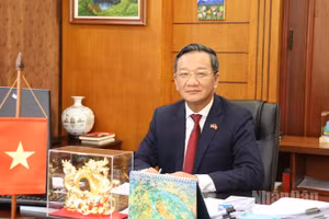 Đại sứ Việt Nam tại Lào Nguyễn Minh Tâm. (Ảnh: DUY TOÀN)