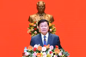 Tổng Bí thư, Chủ tịch nước Lào Thongloun Sisoulith. (Ảnh: Cộng tác viên)