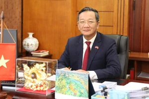 Đại sứ Việt Nam tại Lào Nguyễn Minh Tâm. (Ảnh: TRỊNH DŨNG)