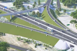 Nút giao đường cao tốc Thành phố Hồ Chí Minh-Thủ Dầu Một-Chơn Thành và đường Vành đai 4 Thành phố Hồ Chí Minh.