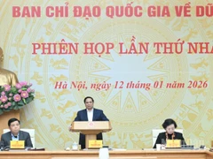 Thủ tướng Chính phủ Phạm Minh Chính chủ trì Phiên họp lần thứ nhất Ban Chỉ đạo quốc gia về dữ liệu. (Ảnh: TRẦN HẢI)