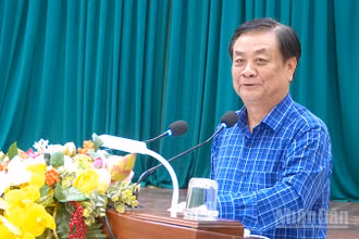 Đồng chí Lê Minh Hoan, Phó Chủ tịch Quốc hội phát biểu tại hội nghị.