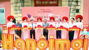 Các đại biểu cắt băng khai mạc tại sự kiện sáng 17/6.