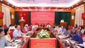 Quang cảnh hội thảo khoa học “Tuyên ngôn Độc lập - Văn kiện lịch sử mở đầu kỷ nguyên độc lập, tự do, hạnh phúc của dân tộc Việt Nam”.