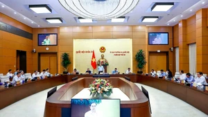Quang cảnh Phiên họp thứ 46 của Ủy ban Thường vụ Quốc hội khóa XV. (Ảnh TTXVN)
