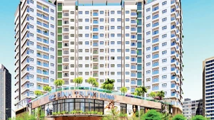 Phối cảnh một dự án nhà ở xã hội tại phường Bình Trưng Đông, thành phố Thủ Đức.