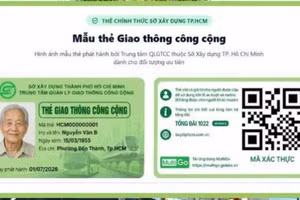 Trung tâm Quản lý giao thông công cộng Thành phố Hồ Chí Minh triển khai đăng ký và phát hành Thẻ giao thông công cộng. (Ảnh: VÕ LÊ)