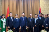 Cuộc gặp song phương giữa Bộ trưởng Lao động và Phúc lợi xã hội Lào Phosay Sayasone và Bộ trưởng Nội vụ Việt Nam Đỗ Thanh Bình tại Vientiane, Lào ngày 2/12/2025. (Ảnh: Moha)