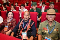 Các đại biểu dân tộc thiểu số dự gặp mặt. (Ảnh: THÀNH ĐẠT)