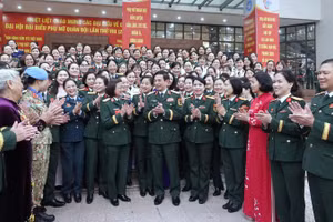 Đại tướng Phan Văn Giang và các đại biểu dự Đại hội. 