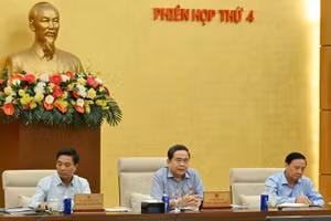 Chủ tịch Quốc hội Trần Thanh Mẫn chủ trì phiên họp. (Ảnh: THỦY NGUYÊN)