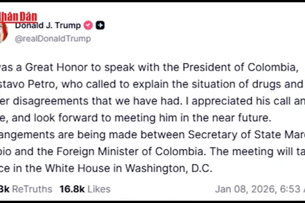 [Video] Điện đàm thượng đỉnh Mỹ - Colombia đạt kết quả tích cực 