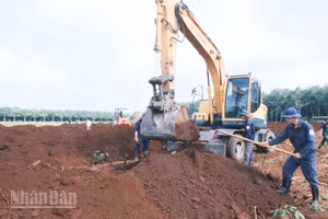 Đội K72 tổ chức đào khảo sát tìm kiếm hài cốt liệt sĩ tại nhiều vị trí khác nhau.