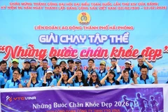 Giải chạy tập thể “Những bước chân khỏe đẹp” được đông đảo cán bộ, đoàn viên, người lao động tại các khu công nghiệp trên địa bàn thành phố Hải Phòng quan tâm, tham gia.