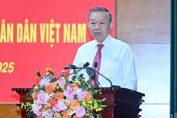 Tổng Bí thư Tô Lâm phát biểu tại buổi làm việc. (Ảnh: ĐĂNG KHOA)