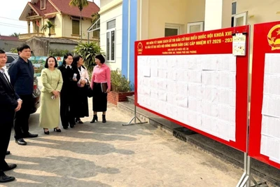 Ảnh minh họa: Một khu vực dự kiến bỏ phiếu bầu cử đại biểu Quốc hội và Hội đồng nhân dân các cấp nhiệm kỳ 2026-2031 trên địa bàn phường Hồng An (Hải Phòng). (Ảnh: XUÂN TRƯỜNG)