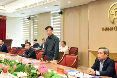 Bí thư Thành ủy Hà Nội Nguyễn Duy Ngọc phát biểu chỉ đạo.