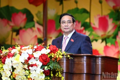 Thủ tướng Chính phủ Phạm Minh Chính phát biểu khai mạc Đại hội Thi đua yêu nước toàn quốc lần thứ XI.