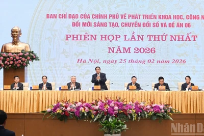 [Ảnh] Thủ tướng Phạm Minh Chính chủ trì phiên họp Ban Chỉ đạo phát triển khoa học, công nghệ, đổi mới sáng tạo, chuyển đổi số và Đề án 06