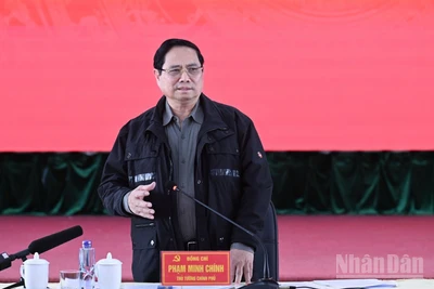 Thủ tướng Chính phủ Phạm Minh Chính phát biểu ý kiến kết luận cuộc họp. (Ảnh: Trần Hải)