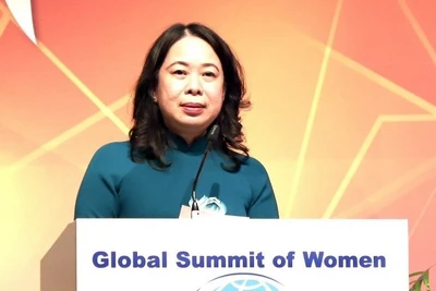 Phó Chủ tịch nước Võ Thị Ánh Xuân phát biểu tại Lễ khai mạc Hội nghị Thượng đỉnh Phụ nữ Toàn cầu 2025. (Ảnh: Phương Hoa - TTXVN)