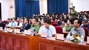 Các đại biểu tham dự Ngày hội toàn dân bảo vệ an ninh Tổ quốc.
