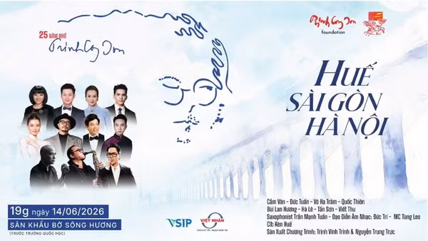 Chương trình sẽ diễn ra lúc 19 giờ ngày 14/6 tại sân khấu bờ sông Hương.
