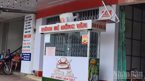 Điểm bán bánh mì Hồng Vân trên địa bàn tỉnh Quảng Ngãi.