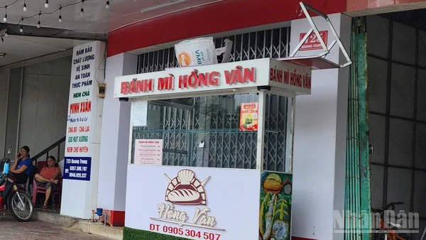 Điểm bán bánh mì Hồng Vân trên địa bàn tỉnh Quảng Ngãi.