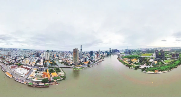 Một góc đô thị Thành phố Hồ Chí Minh. (Ảnh THẾ ANH)