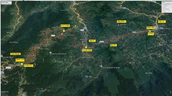 Bình đồ tổng thể dự án cải tạo, nâng cấp Quốc lộ 24, đoạn từ Km32-Km89+513.