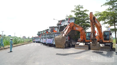 Nghi thức khởi công dự án.