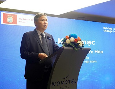 Phó Giám đốc Bảo hiểm xã hội Việt Nam Nguyễn Đức Hòa phát biểu tại hội thảo. (Ảnh VSS) pho-giam-doc-bhxh-vietnam-nguyen-duc-hoa-1.jpg