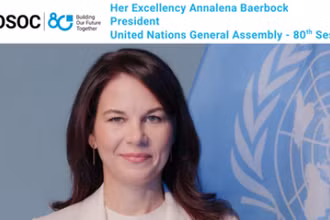 Bà Annalena Baerbock, Chủ tịch Đại hội đồng Liên hợp quốc khóa 80. (Ảnh: ECOSOC)