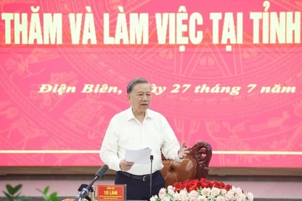 Tổng Bí thư Tô Lâm phát biểu. (Ảnh: Thống Nhất/TTXVN)