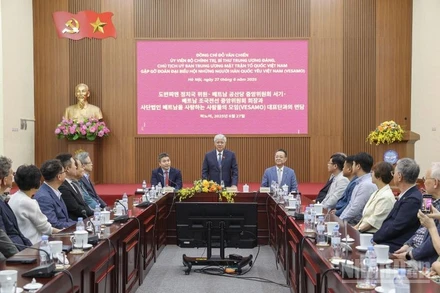 Quang cảnh buổi tiếp. (Ảnh: PV)