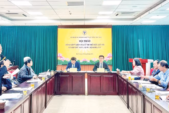 Hội thảo đóng góp ý kiến của cử tri trí thức gửi tới Kỳ họp thứ nhất, Quốc hội khóa XVI. (Ảnh: TL)