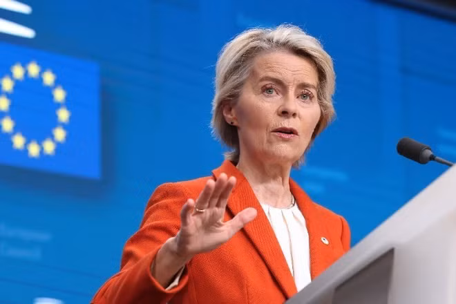 Chủ tịch Ủy ban châu Âu Ursula von der Leyen. (Ảnh: THX/TTXVN)