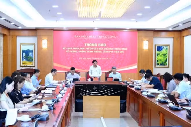 Phiên họp thứ 30 của Ban Chỉ đạo Trung ương về phòng, chống tham nhũng, lãng phí, tiêu cực. (Ảnh: ĐĂNG KHOA)