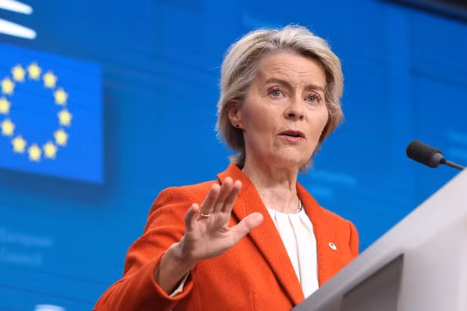 Chủ tịch Ủy ban châu Âu Ursula von der Leyen. (Ảnh: THX/TTXVN)